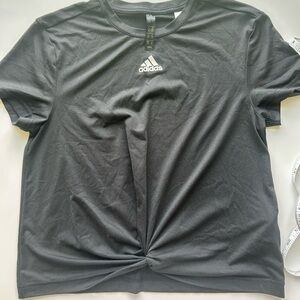 Adidas Gray Short Sleeve Tee Classic Design